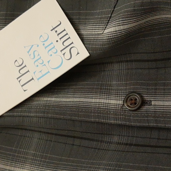 Croft & Barrow Easy Care Shirt Short Sleeve Men's Medium Uptown Gray NWT - Picture 9 of 9